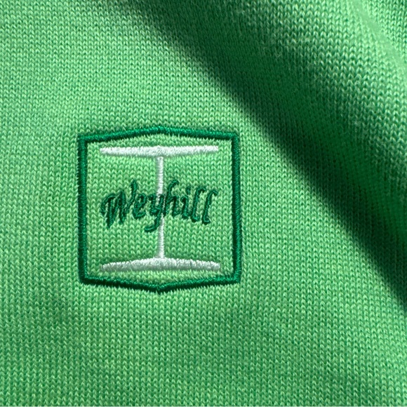 Donald Ross Sleeveless Lime Green golf Quarter-Zip Sweater Vest L Weyhill  logo - Picture 2 of 10